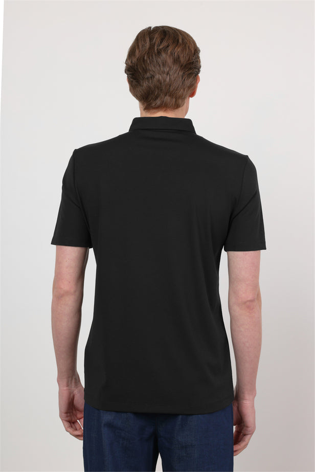 Short Sleeve Italian Collar Pocketless Standard Fit T-Shirt 1011260150