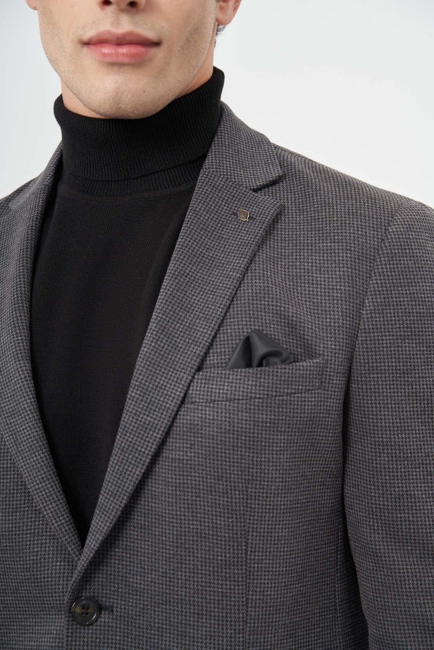 IMZA Men's Houndstooth Slim Fit Casual Blazer – 1002245150
