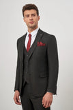 IMZA Men's Wool Blend Peak Lapel Slim Fit 3-Piece Classic Suit – 1001245153