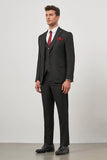 IMZA Men's Wool Blend Peak Lapel Slim Fit 3-Piece Classic Suit – 1001245153