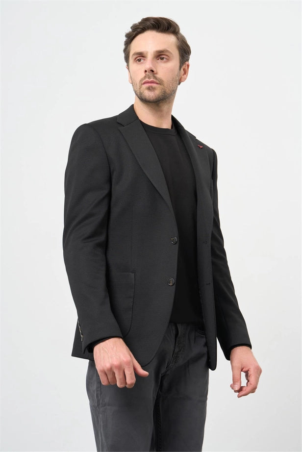 IMZA Men's Knitted Slim Fit Classic Blazer – 1002240250