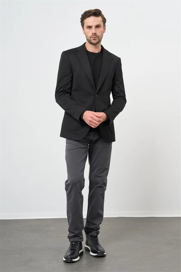 IMZA Men's Knitted Slim Fit Classic Blazer – 1002240250