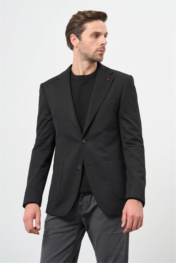 IMZA Men's Knitted Slim Fit Classic Blazer – 1002240250