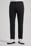 Self-Patterned Side Pocket Slim Fit Jogger Trousers 1003250161