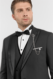 IMZA Men's Peak Lapel Slim Fit 3-Piece Classic Suit – 1001260288