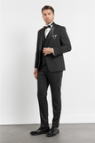 IMZA Men's Peak Lapel Slim Fit 3-Piece Classic Suit – 1001260288