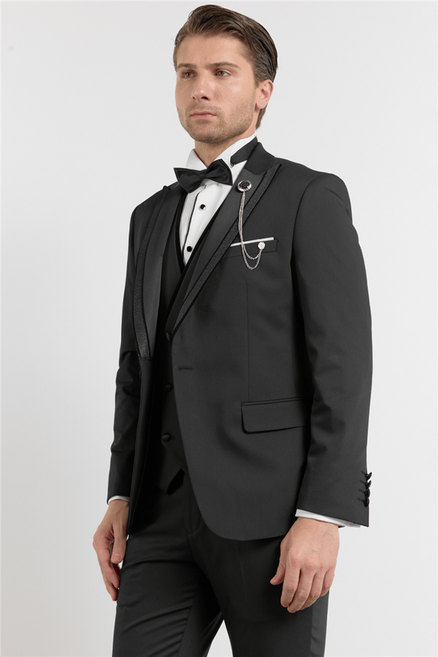 IMZA Men's Peak Lapel Slim Fit 3-Piece Classic Suit – 1001260288