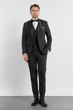 IMZA Men's Peak Lapel Slim Fit 3-Piece Classic Suit – 1001260288
