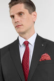 IMZA Men's Self-Patterned Peak Lapel Slim Fit Stretch Classic Suit – 1001260158