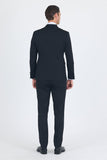 Black Wing Lapel Double-Breasted 6 Drop Slim Fit Ceremony Suit 1001250203