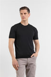 Short Sleeve Plain Crew Neck Pocketless Slim Fit T-Shirt 1011250179