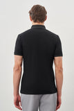 Short Sleeve Plain Pique Polo Collar Pocketless Slim Fit Cotton T-Shirt 1011245900
