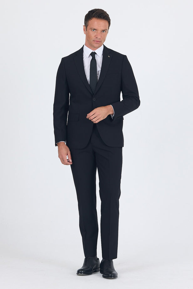 IMZA Men's Mono Lapel Comfort Fit Stretch Classic Suit – 1001260010
