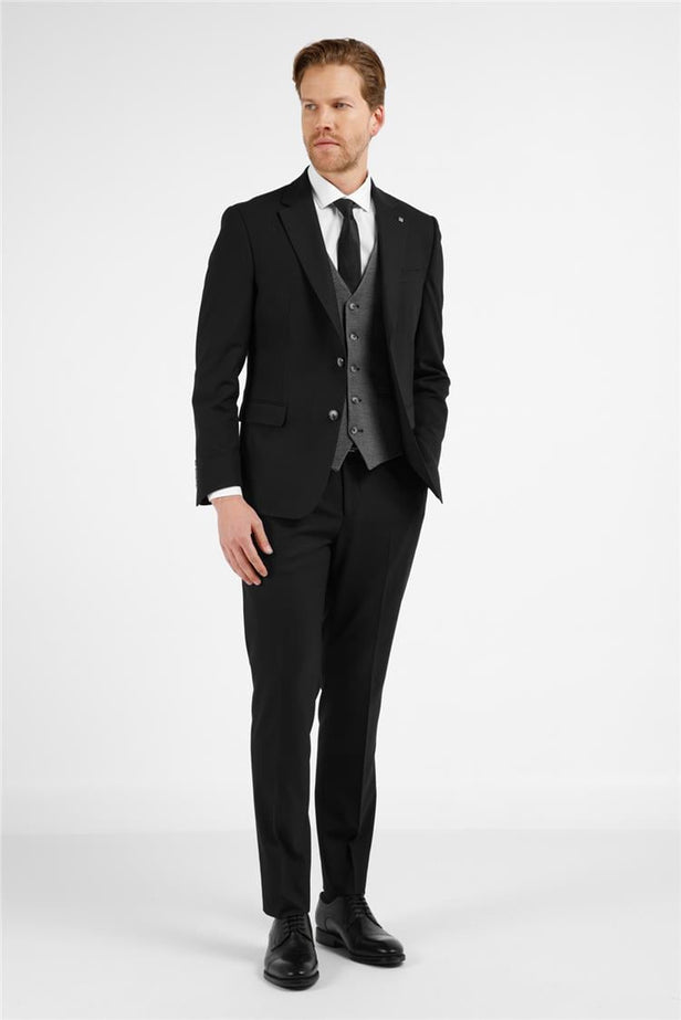 IMZA Men's Houndstooth Mono Lapel Slim Fit Classic Suit – 1001255173