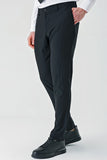 Black Stretch Side Pocket Casual Comfort Fit Chino Trousers 1003240158