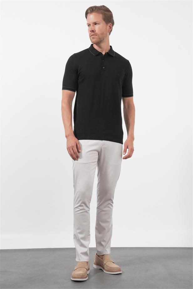 IMZA Men's Short-Sleeve Knitted Cotton Polo – 1012260151