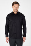 Stiff Collar Plain Classic 100% Cotton Slim Fit Shirt 1004250324