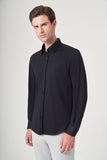 IMZA Men's Tulum Collar Knitted Slim Fit Classic Shirt – 1004260208