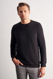 Long Sleeve Crew Neck Plain Cotton Comfort Fit Sweatshirt 1013255150