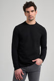 Long Sleeve Plain Knit Crew Neck Pocketless Standard Fit Sweatshirt 1013245252