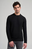 Long Sleeve Plain Knit Crew Neck Pocketless Standard Fit Sweatshirt 1013245252