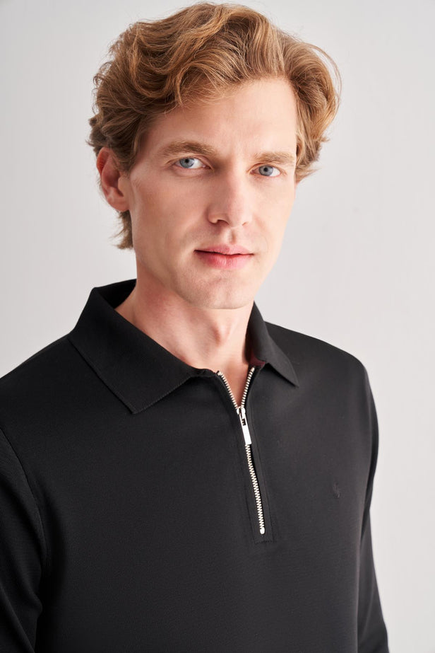 IMZA Men's Zip-Neck Slim Fit Knit Sweater – 1012255150