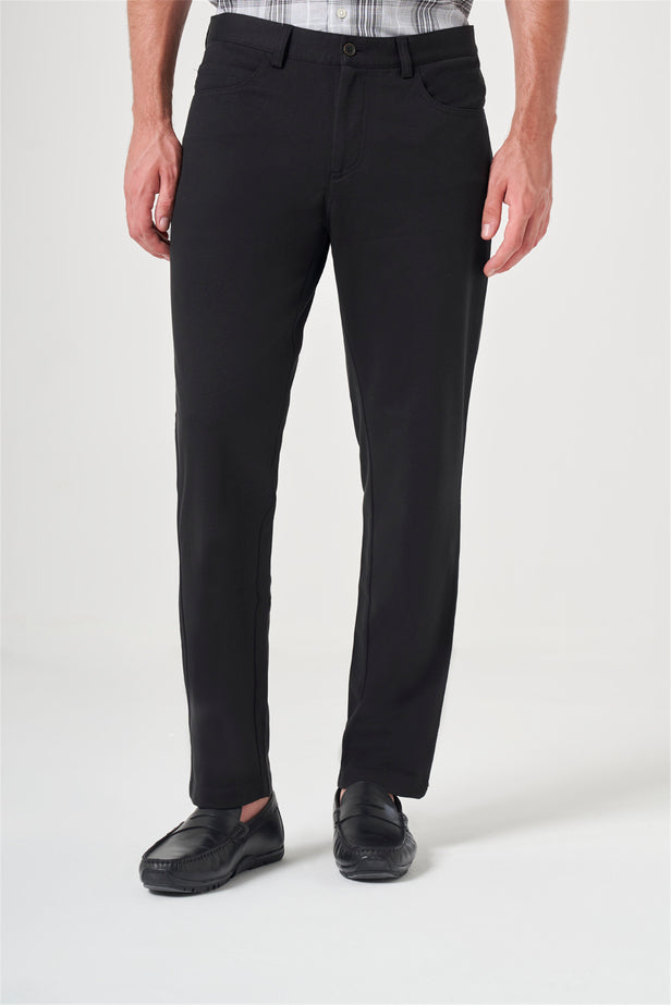 IMZA Men's Knitted Slim Fit Casual 5-Pocket Pants – 1003260906