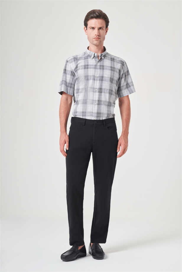 IMZA Men's Knitted Slim Fit Casual 5-Pocket Pants – 1003260906