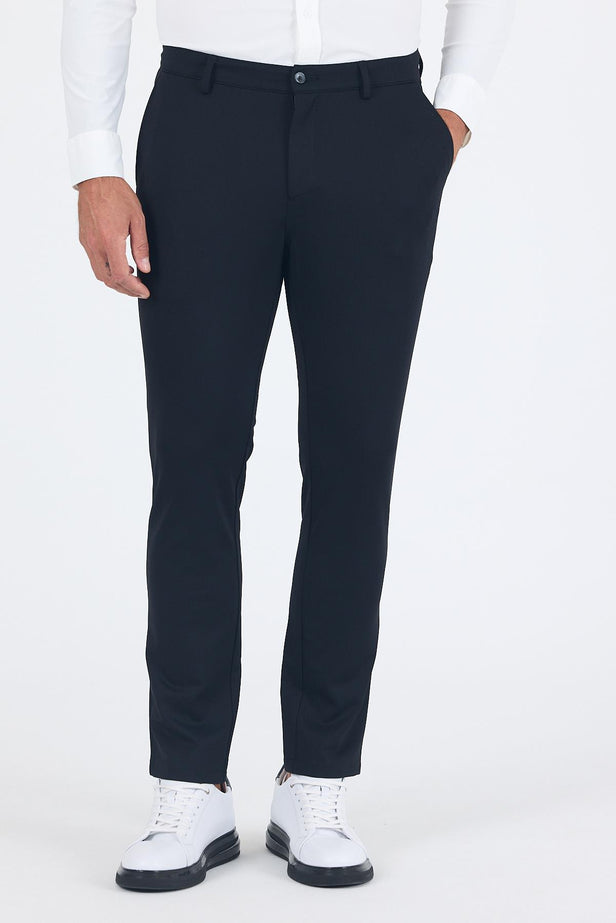 Side Pocket Casual Slim Fit Trousers 1003250163