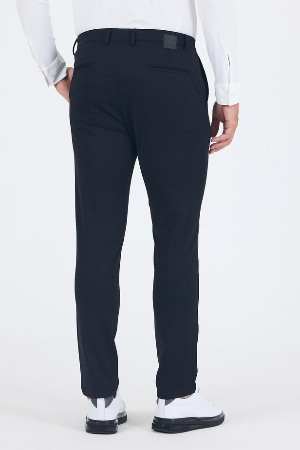 Side Pocket Casual Slim Fit Trousers 1003250163