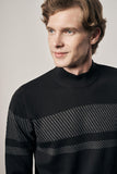 Half Turtleneck Long Sleeve Comfort Fit Cotton Knit Sweater (Model 1012255213)