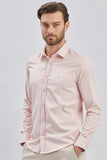 Long Sleeve Hard Collar Pocketless Slim Fit Stretch Shirt 1004240234