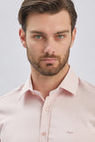 Long Sleeve Hard Collar Pocketless Slim Fit Stretch Shirt 1004240234