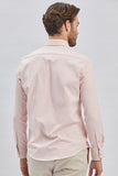 Long Sleeve Hard Collar Pocketless Slim Fit Stretch Shirt 1004240234