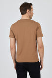 Short Sleeve Plain Crew Neck Pocketless Slim Fit Cotton T-Shirt 1011250158