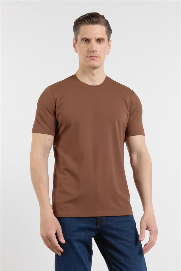 Short Sleeve Crew Neck Pocketless Standard Fit Knit T-Shirt 1011260151
