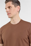 Short Sleeve Crew Neck Pocketless Standard Fit Knit T-Shirt 1011260151