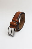 Tan Stitched Buckle 3.5 cm Belt 1046230202