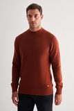Half Turtleneck Long Sleeve Pocketless Comfort Fit Cotton Knitwear 1012255203