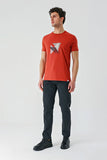 Cinnamon Printed Crew Neck Casual Slim Fit T-Shirt 1011240168