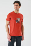 Cinnamon Printed Crew Neck Casual Slim Fit T-Shirt 1011240168