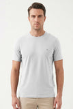 IMZA Men's Crew Neck Knitted Standard Fit Stretch T-Shirt – 1011260267