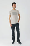 Short Sleeve Printed Crew Neck Pocket Slim Fit Cotton T-Shirt 1011240181