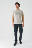 Short Sleeve Printed Crew Neck Pocket Slim Fit Cotton T-Shirt 1011240181