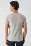 Short Sleeve Printed Crew Neck Pocket Slim Fit Cotton T-Shirt 1011240181