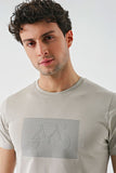 Short Sleeve Printed Crew Neck Pocket Slim Fit Cotton T-Shirt 1011240181