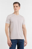 Short Sleeve Crew Neck Pocketless Standard Fit Knit T-Shirt 1011260151