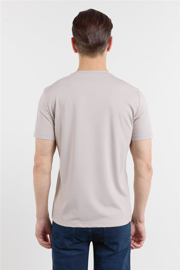 Short Sleeve Crew Neck Pocketless Standard Fit Knit T-Shirt 1011260151