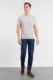 Short Sleeve Crew Neck Pocketless Standard Fit Knit T-Shirt 1011260151