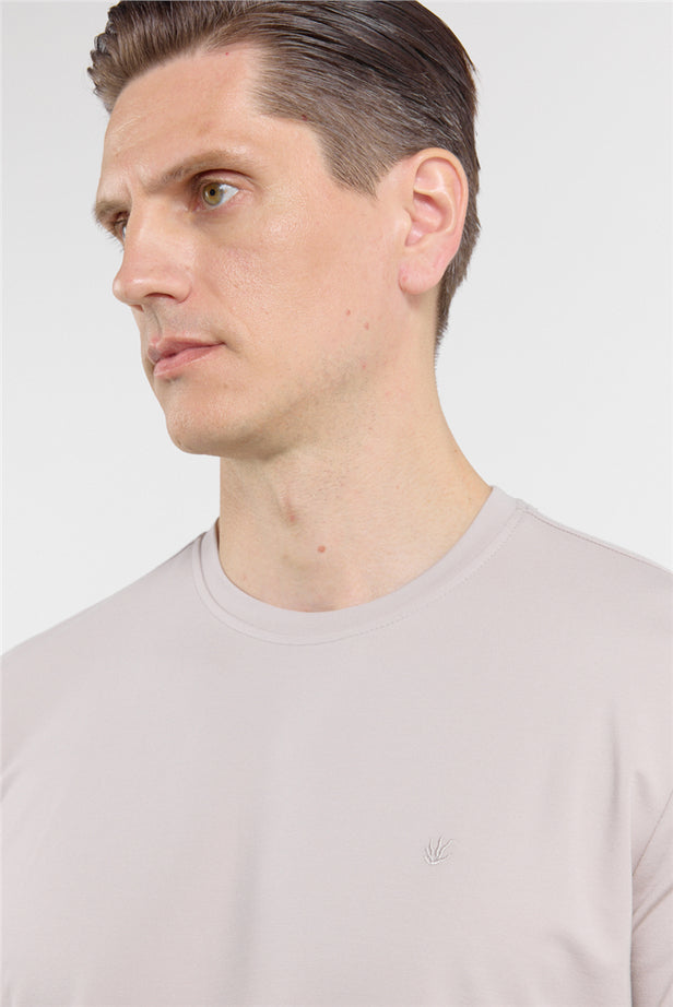 Short Sleeve Crew Neck Pocketless Standard Fit Knit T-Shirt 1011260151